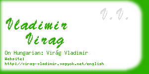 vladimir virag business card
