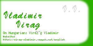 vladimir virag business card
